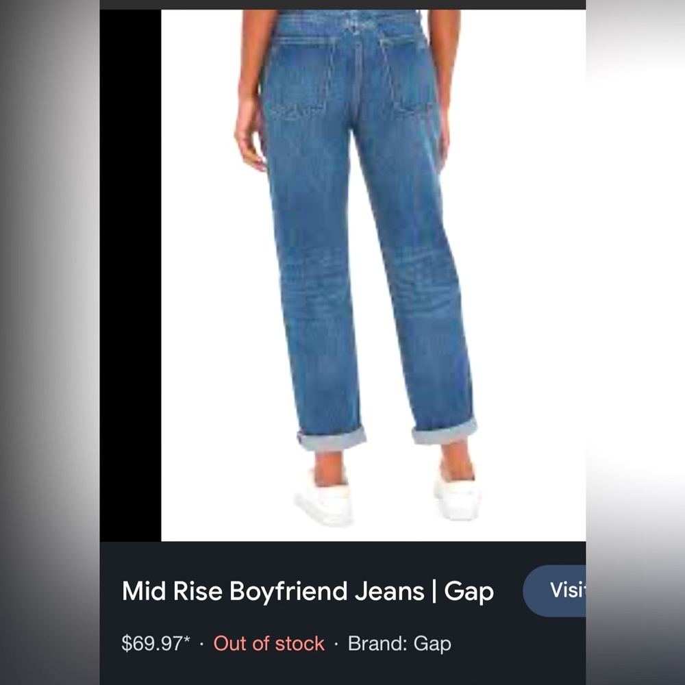 GAP - Mid Rise Distressed Boyfriend Jeans